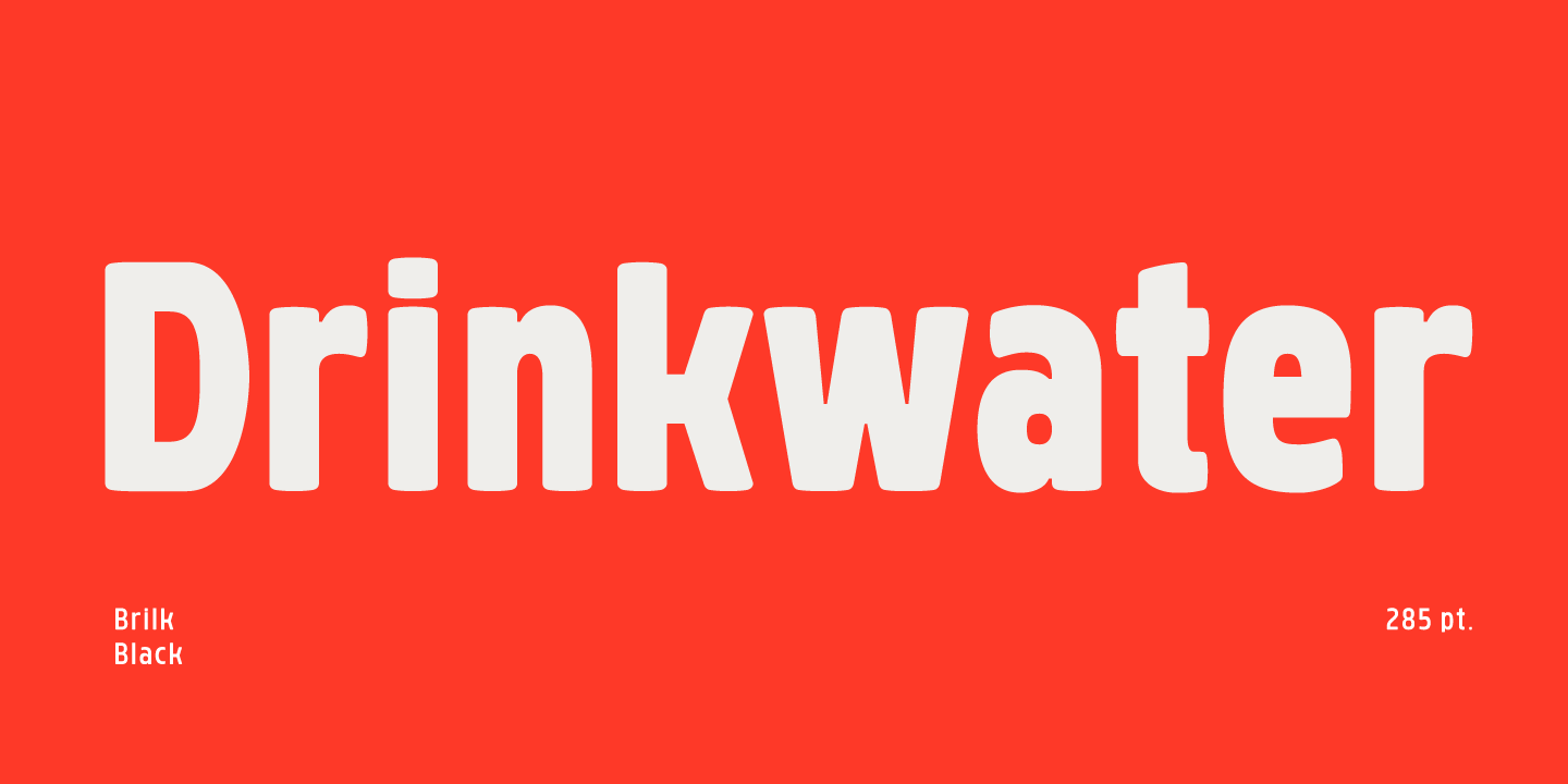 Beispiel einer Brilk Bold-Schriftart